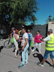 Entrega de bebida al final de la prueba