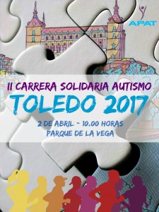 Cartel II carrera y marcha solidaria autismo Toledo