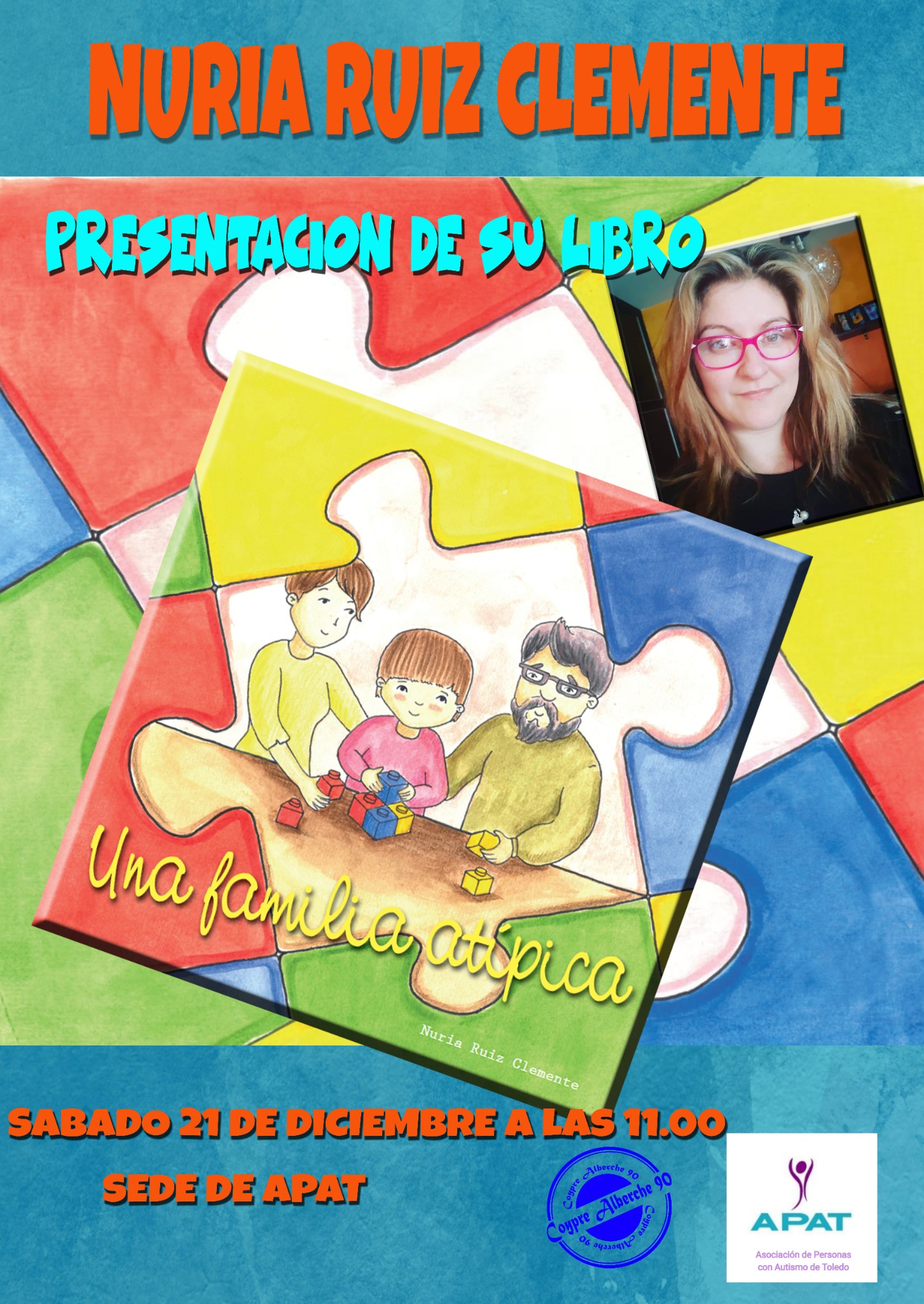 El próximo sábado 21 de diciembre presentación del libro «una familia atípica» de Nuria Ruiz en APAT