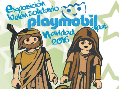Belén solidario de figuras Playmobil en Argés